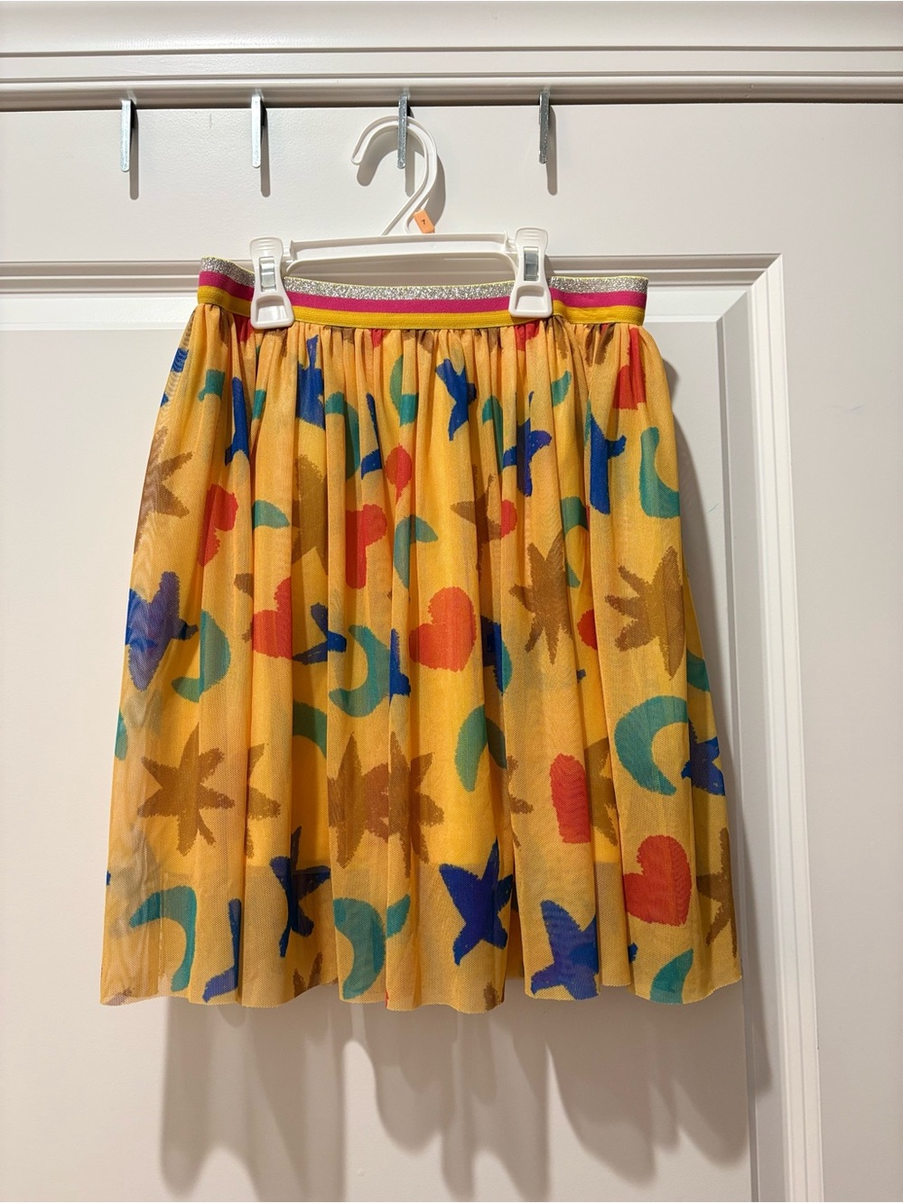 Fábula (Farm Rio for kids) Yellow Printed A-Line Skirt with Multicolor Motifs